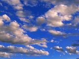 Blue Sky in Summer with Cumulus Clouds