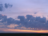 Clouds in Sunset Sky Over Prairie