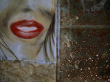 Detail of a Mural on a Building Scarred During the Balkan Wars