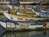 Colorful Fishing Boats in Elmina  Ghana