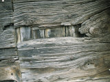 Close View of Wood Barn Siding Nailed To a Wall