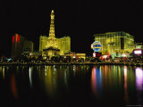Night View of the Las Vegas Boulevard From the Bellagio