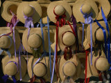 Rows of Colorful Ribboned-Hats Await Buyers