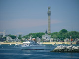 Cityscape View of Pilgrim Monument and Provincetown From the Water