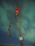 Intense Auroral Display Above Telephone-Mircrowave Towers
