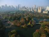 Central Park's Bethesda Fountain and the Manhattan Skyline
