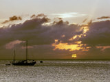 Sailboat at Sunset Off of Fredricksted