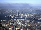Aerial View of the Twin Towers of the World Trade Center
