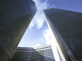 Skyward View of the Twin Towers of the World Trade Center