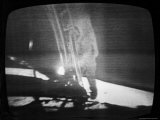 Televised View of the Apollo 11 Astronauts Walking on the Moon