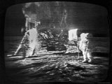 Televised View of the Apollo 11 Astronauts Walking on the Moon