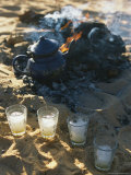 Camel Dung Fuels a Small Fire Used To Brew Tea