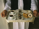 Berber Hospitality in the Form of Tea  Coffee and Cakes on a Tray