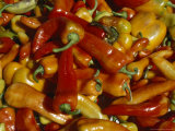 Colourful Pile of Peppers Lie in a Pile