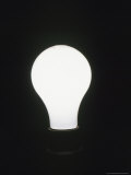 Light Bulb Glows in a Dark Room