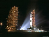 Pre-Launch Roll Back of Support Structures For Apollo 12