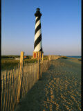 Cape Hatteras Lighthouse with Surrounding Sand Fence