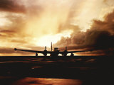 Navy P2V Patrol Plane at Sunset at Keflavik Naval Station
