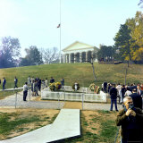 Mourners Pay Their Respects at the Original Kennedy Gravesite