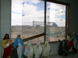 Souvenir-Filled Window of Jackrabbit Trading Post Frames Old Route 66