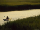 Man Kayaking the Marshes Around the Georgia Sea Islands
