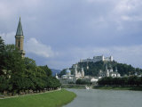 Summertime View of Salzburg and the Salzach River