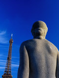 Statue in Front of Eiffel Tower
