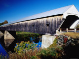 Cornish Covered Bridge over River