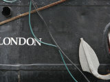 Grey Ship with London Script  Anchor and Rope