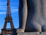 Statue in Front of Eiffel Tower
