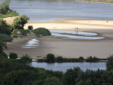 Beach on River Vistula  Wisla Seen from Castle  Kazimierz Dolny