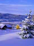 Winter Snow on Houses and Valley