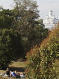 Picnic in Kaivopuisto with Lutheran Cathedral in Background