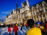 People Ice-Skating at Place De L'Hotel De Ville