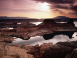 Lake Powell  Gunsight Butte and Bay from Romana Mesa  Navajo Mountain