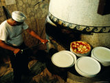 Pizzaiolo at Work at Pizzeria Trianon