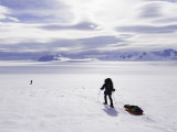 Ski Mountaineer on Southern Patagonian Icecap