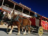Man Driving Old Overland Stagecoach