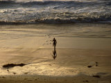 Overhead of Surfer on Redondo Beach