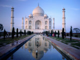 Taj Mahal Reflected in Watercourse