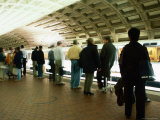 Commuters on Platform at Metro Station