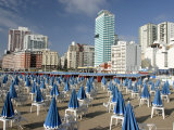 Furled Beach Umbrellas at Playa Popular  Early Morning