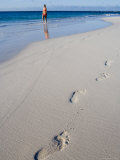 Footprints on Eagle Beach