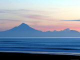 Mount Taranaki at Twilght from Moaku Beach  Mokau