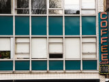 Detail of Coffee Shop Windows and Sign