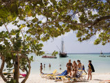 People Enjoying Themselves on Palm Beach