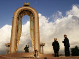 Tourists Near the Statue of Firdausi