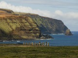 Ahu Tongariki  Site Where 50 Sculptures or Moai are Placed on Platform or Ahu