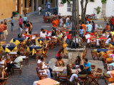 Busy Plaza De Santa Domingo During Peak Season in the Walled City