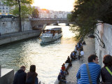 Cruiseboat and Sunset on the Seine